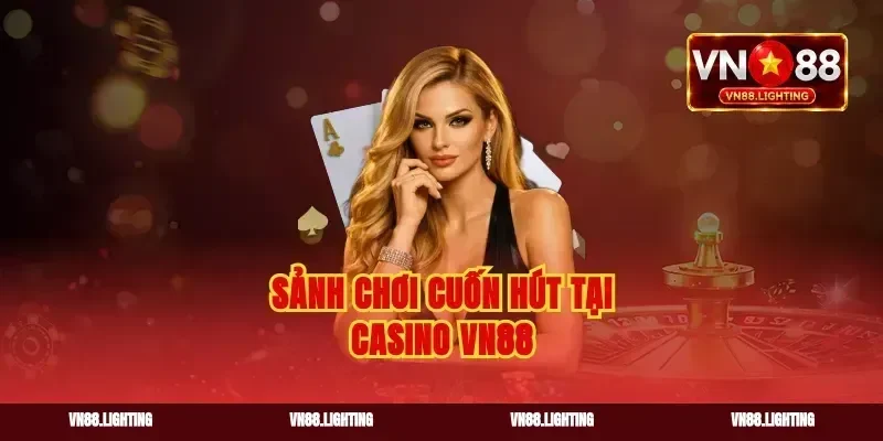 Sảnh chơi cuốn hút tại casino vn88